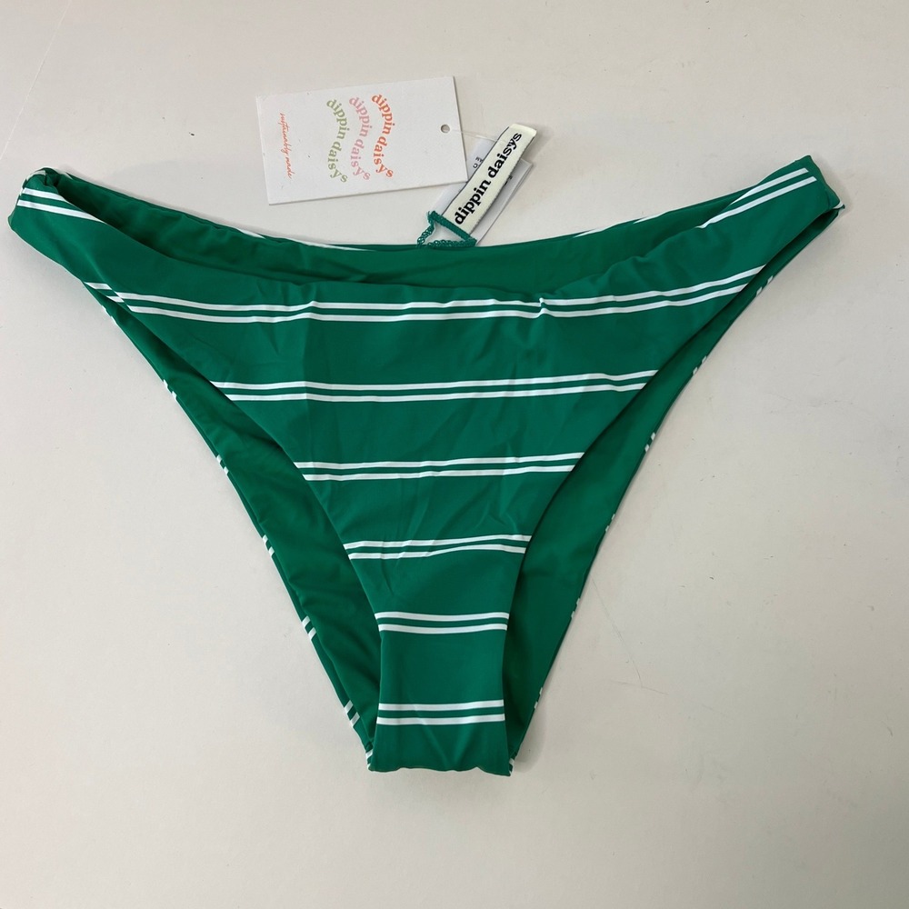 Dippin Daisys UO Stripe Nocturnal Seashore High Waisted‎ Swimsuit Bottom M NWT